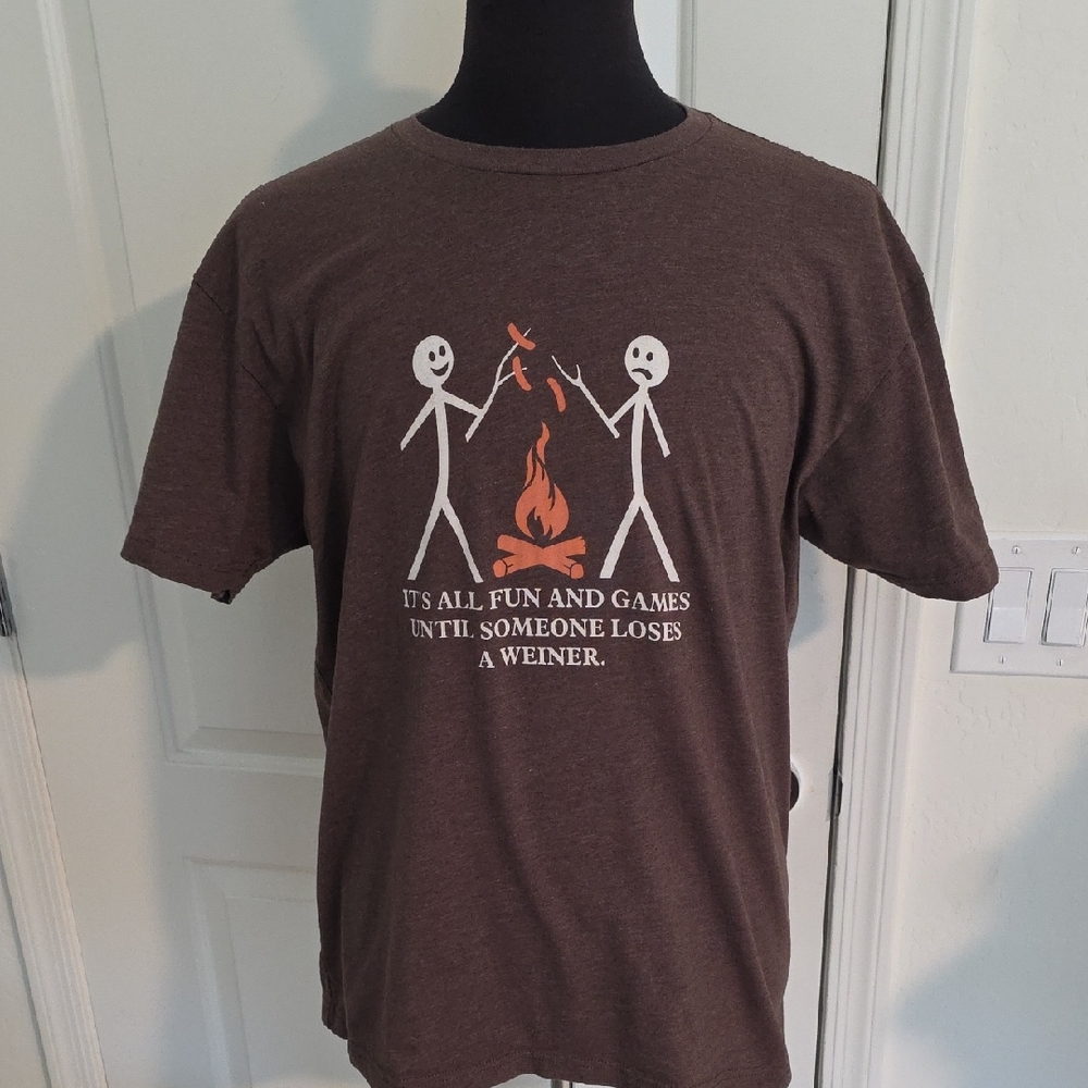 Next Level Apparel Brown T-Shirt